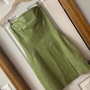 Guess collection green leather snake skin dress
